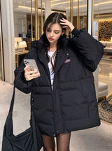 Loose HoodedCotton-padded Jacket Warm Coat