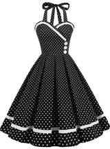 Polk Retro Stitching 50S Dress