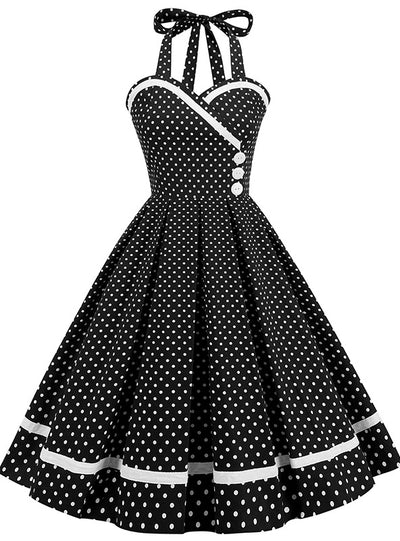 Polk Retro Stitching 50S Dress