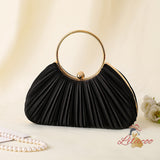 Ring Pleated Dinner Bag Handbag