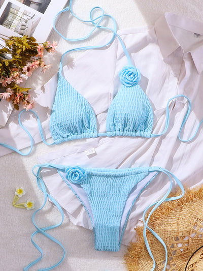 Triangle Cup Sexy 3D Flower Bikini