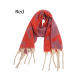 Thickened Tassel Jacquard Letter Scarf