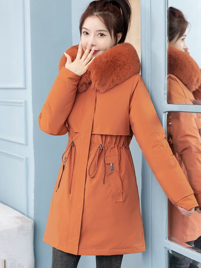 Medium-long Cotton-padded Down Coat