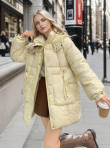 Medium and Long Loose Padded Cotton-padded Hooded Coat