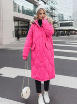 Loose Large Size Padded Long Cotton-padded Coat