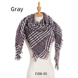 Thick Striped Autumn and Winter Scarf Shawl