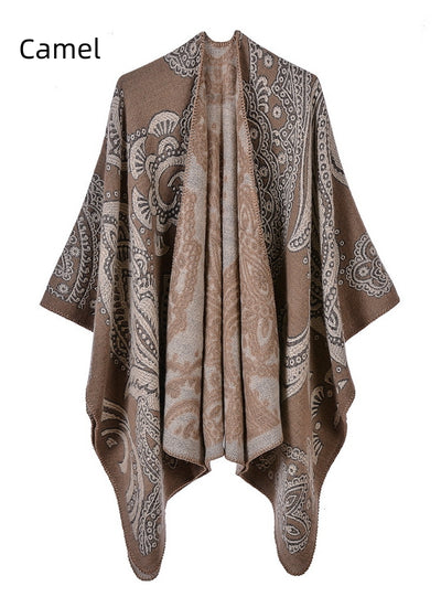 Women's Scarves Padded Warm Shawl Cloak