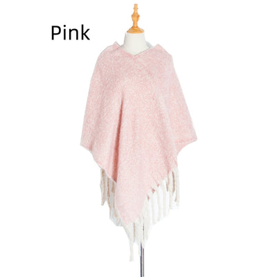 Thick Long Tassels Shawl Cloak