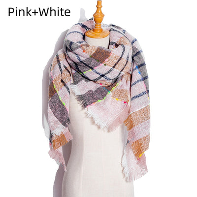 Polyester Square Plaid Scarf