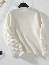 Solid Color Pocket Pullover Sweater Top