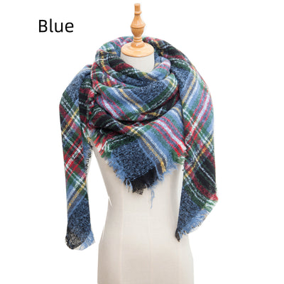 Plaid Thorn Wool Scarf Shawl