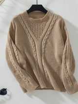 Solid Color Pullover Kink Sweater