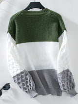 Fashion Loose Color Matching Sweater