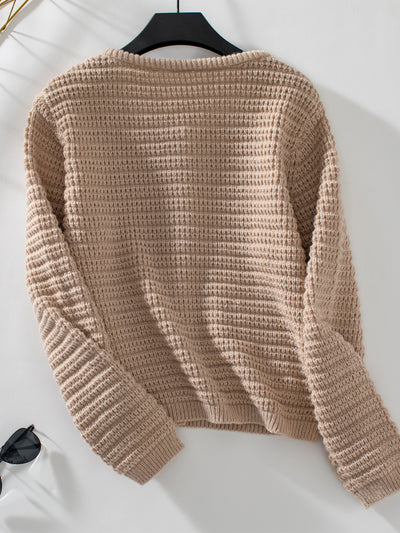 Single-breasted Round Neck Thick Round Neck Sweater