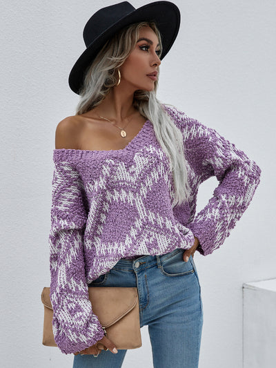 Loose Large Size Knitted Pullover Sweater