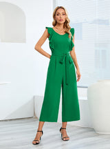 Lotus Leaf Sleeveless Jumpsuit