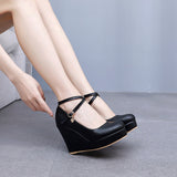 10 cm Thick Platform Wedge Shoes