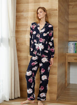 Autumn and Winter Flower Pattern Long Sleeve Suit