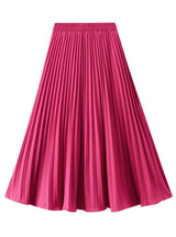 Elastic Waist Pleated Skirt