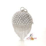 Brick-inlaid Portable Evening Bag Spherical Clutch Bag