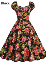 Printed Silm Waist Retro Hepburn Dress