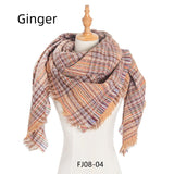 Thick Striped Autumn and Winter Scarf Shawl