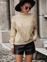 Loose Nine-point Sleeve Solid Color Sweater