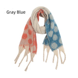 Thickened Thick Tassel Jacquard Large Polka Dot Scarf