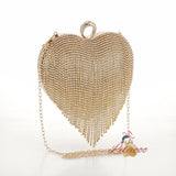 Heart Brick-inlaid Clutch Women's Bag