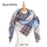 Women Small Plaid Square Scarf