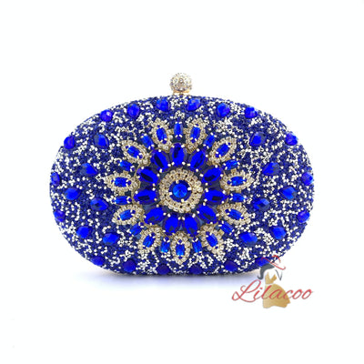 Rhinestone Egg-shaped Rhinestone Dinner Bag