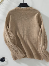 Solid Color Pullover Kink Sweater