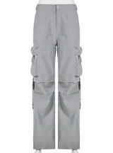 Big Pocket Loose Low Waist Wide-leg Pants