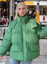 Loose Hooded Short Down Jacket Coat