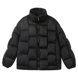 Woven Square Loose Cotton-padded Jacket Coat