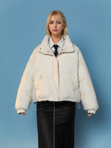 Loose Stand-up Collar Short Thick Cotton-padded Jacket