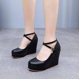 10 cm Thick Platform Wedge Shoes