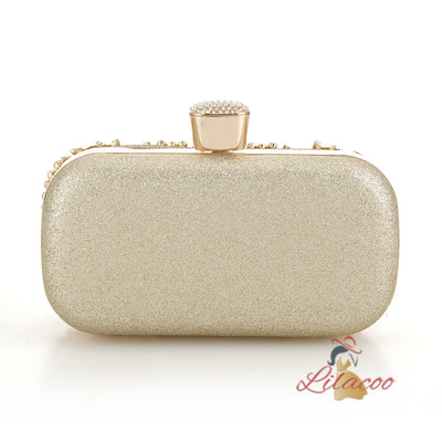 Diamond-studded Slung Portable Clutch Bag