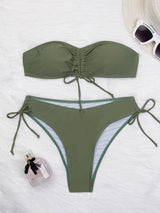 Women Solid Color Triangle Bikini