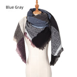 Thickened Warm Shawl Prickly Plaid Square Scarf