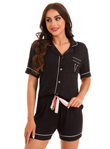 Loose Elastic Waist Home Pajamas Suit