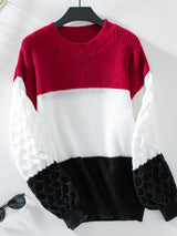 Fashion Loose Color Matching Sweater