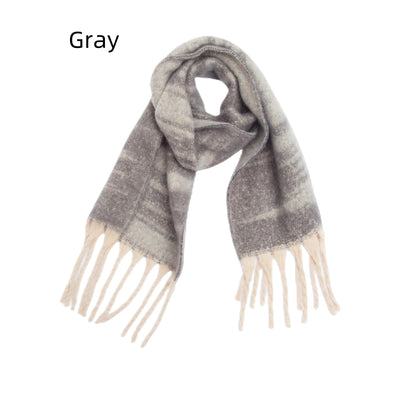 Thickened Jacquard Coarse Fringed Scarf