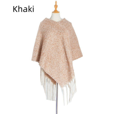 Thick Long Tassels Shawl Cloak