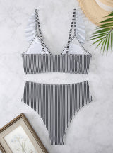 Sexy High Waist Striped Bikini