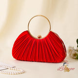 Ring Pleated Dinner Bag Handbag