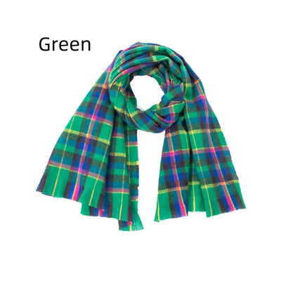 Warm Shawl Prickly Plaid Scarf