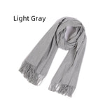 Bristle Fringed Solid Color Scarf