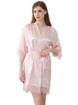 Short Sleeve Silk Ice Silk Home Nightgown