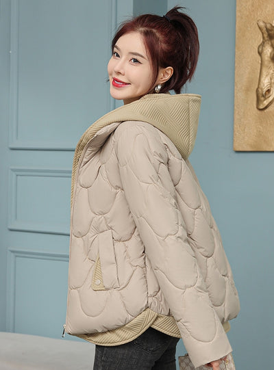 Loose Fake Two Short Cotton-padded Down Jacket